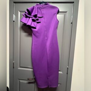 Elegant Purple Sleeveless Dress